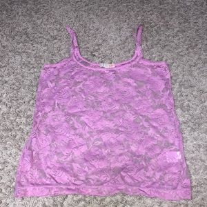 GB lavender tank top with a floral print